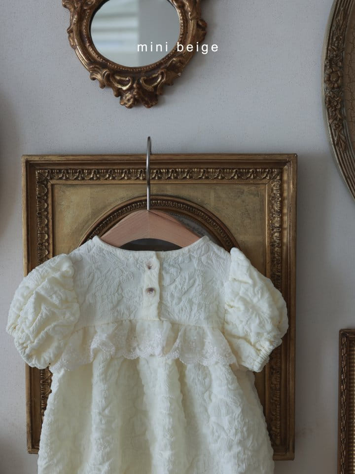 The Beige - Korean Baby Fashion - #babyfever - Puff Sleeve Body Suit - 6