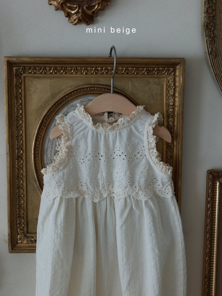 The Beige - Korean Baby Fashion - #babyfashion - Lace Long Pants Body Suit - 4