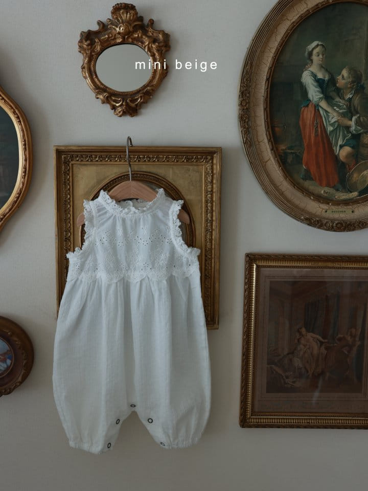 The Beige - Korean Baby Fashion - #babylifestyle - Lace Long Pants Body Suit - 6