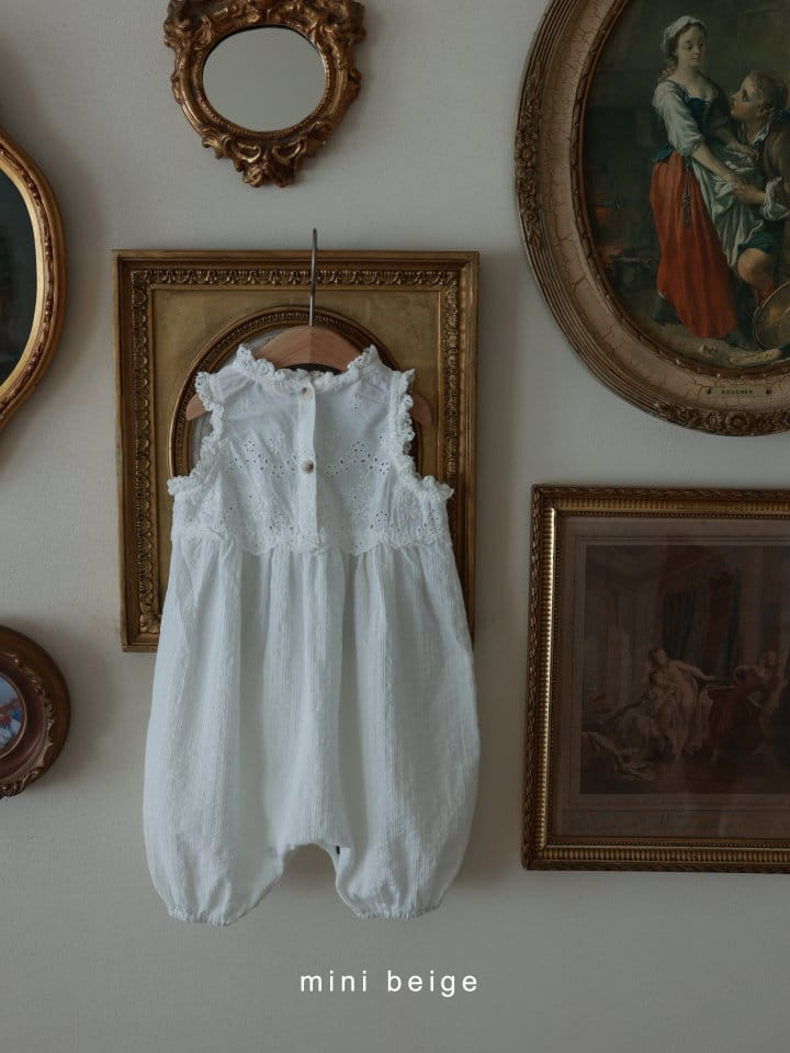 The Beige - Korean Baby Fashion - #babyootd - Lace Long Pants Body Suit - 8