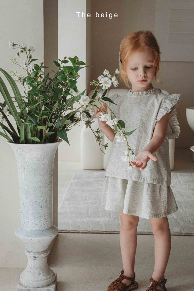 The Beige - Korean Children Fashion - #Kfashion4kids - Frill Check Blanc - 7
