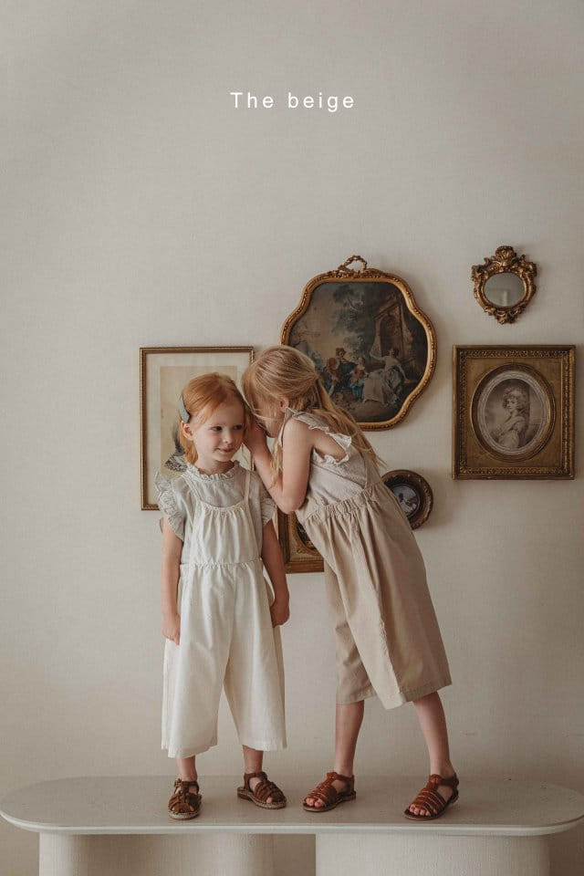 The Beige - Korean Children Fashion - #Kfashion4kids - Piping Dungarees Pants - 3