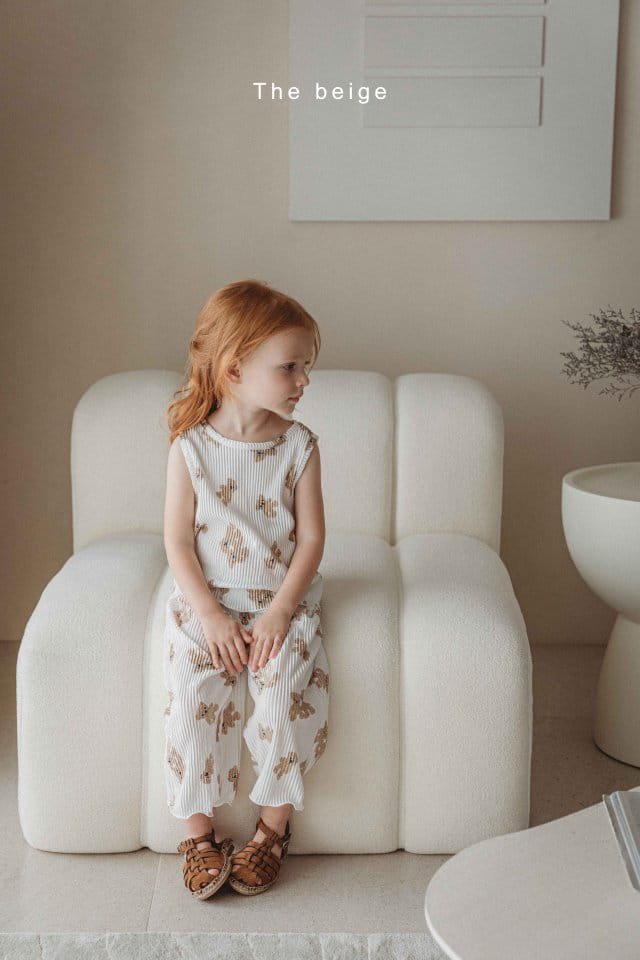The Beige - Korean Children Fashion - #childofig - Pleats Top Bottom Set - 10