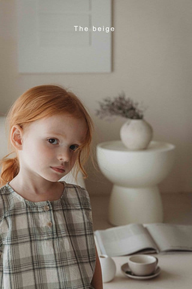 The Beige - Korean Children Fashion - #discoveringself - Check Jicki Sleeveless Tee - 5