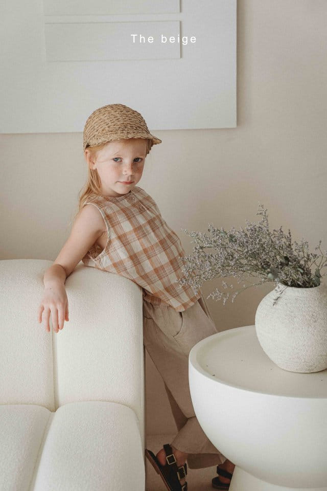 The Beige - Korean Children Fashion - #fashionkids - Check Jicki Sleeveless Tee - 6