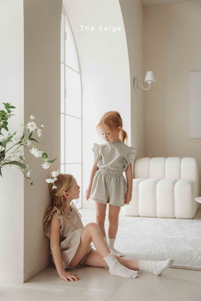The Beige - Korean Children Fashion - #fashionkids - Frill Check Blanc - 3