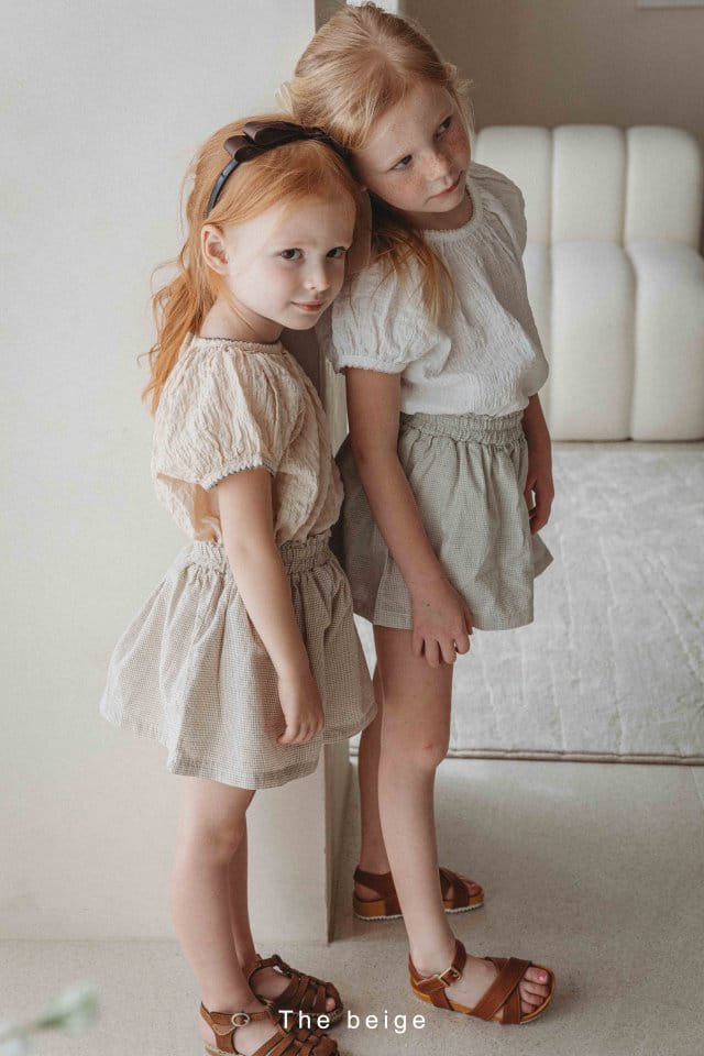The Beige - Korean Children Fashion - #kidsshorts - Check Skirt Pants