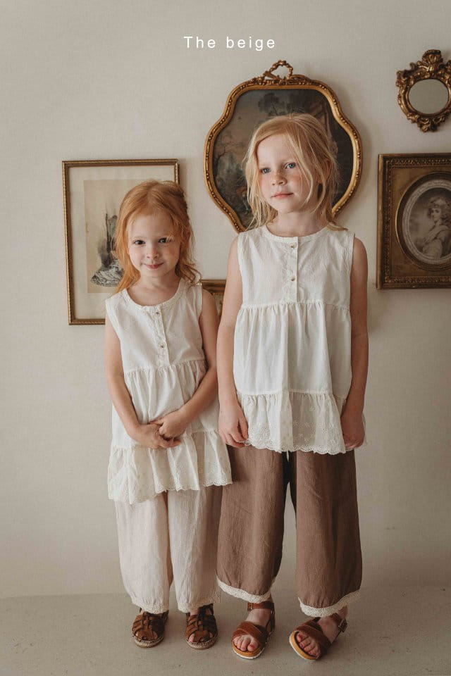 The Beige - Korean Children Fashion - #kidsshorts - Lace Ma Wide Pants - 11