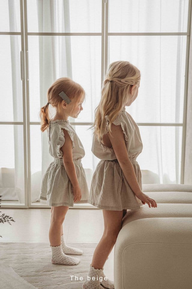 The Beige - Korean Children Fashion - #kidzfashiontrend - Check Skirt Pants - 3