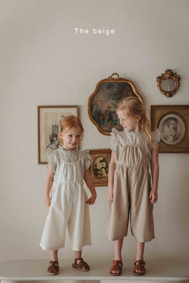 The Beige - Korean Children Fashion - #kidzfashiontrend - Piping Dungarees Pants - 2