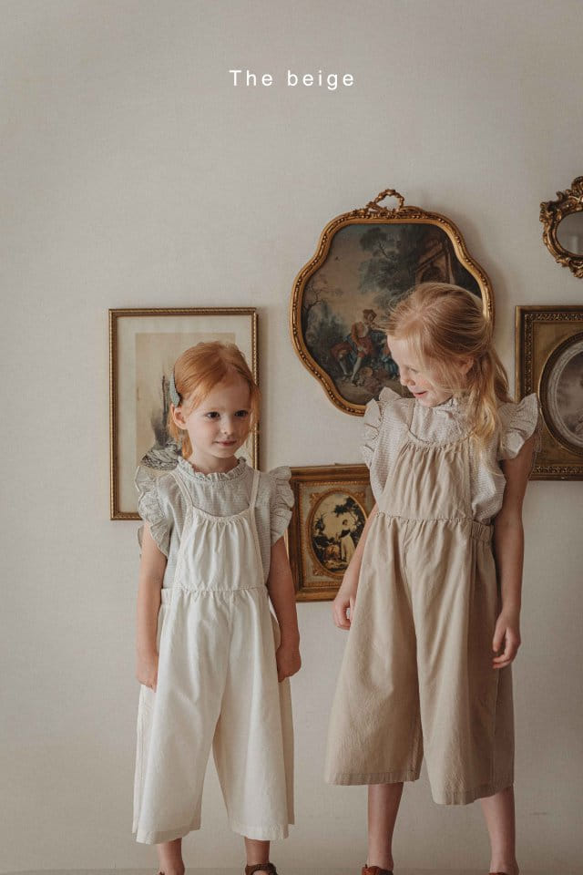 The Beige - Korean Children Fashion - #Kfashion4kids - Piping Dungarees Pants - 4