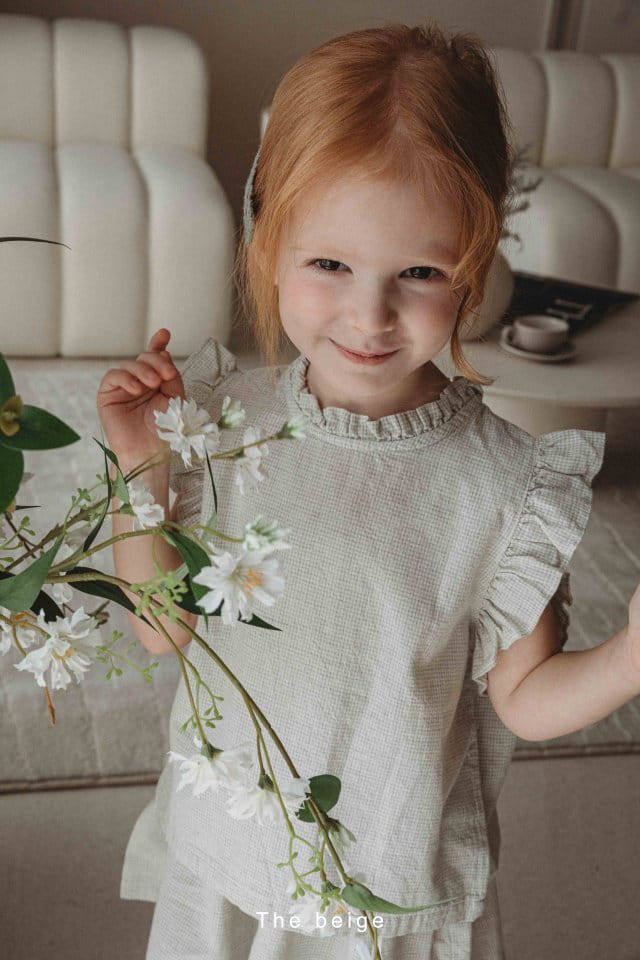 The Beige - Korean Children Fashion - #minifashionista - Frill Check Blanc - 10