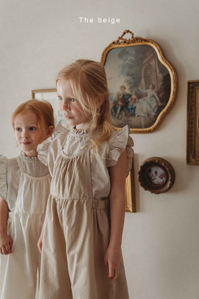 The Beige - Korean Children Fashion - #minifashionista - Piping Dungarees Pants - 6