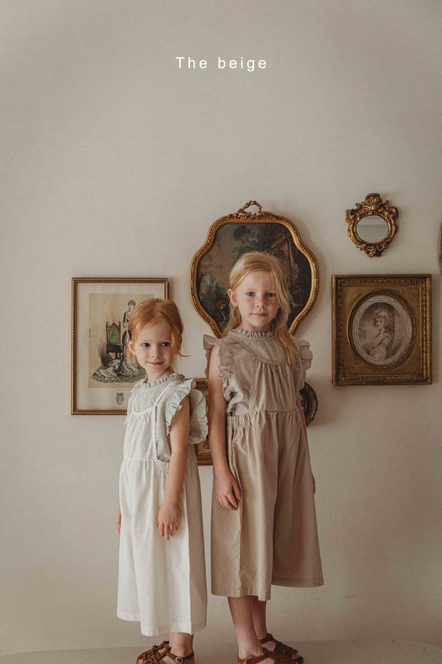 The Beige - Korean Children Fashion - #todddlerfashion - Piping Dungarees Pants - 8