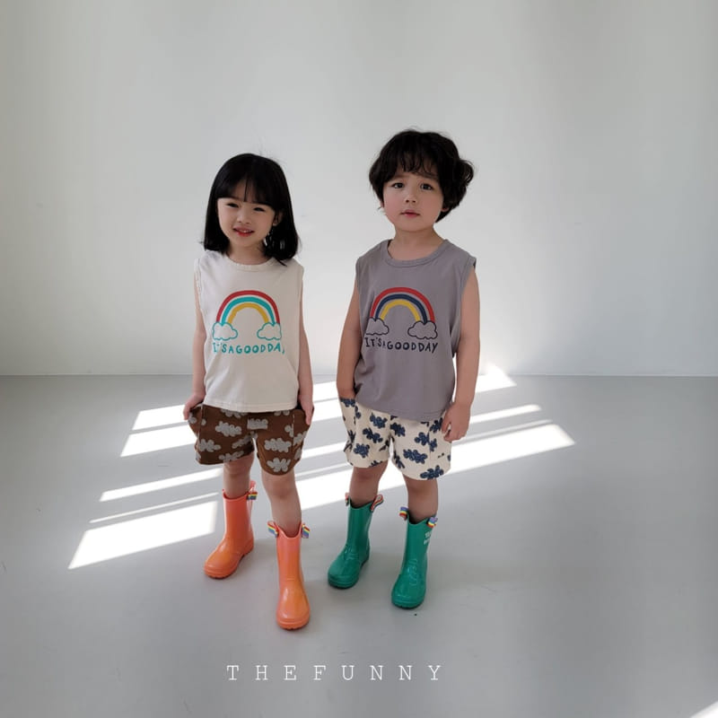 The Funny - Korean Children Fashion - #kidsshorts - Rainbow Sleeveless Tee - 2