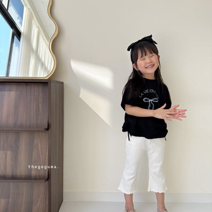 Thegoguma - Korean Children Fashion - #kidsstore - Rose Ribbon Tee - 2
