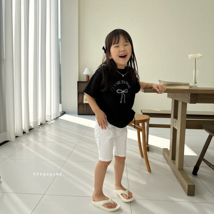 Thegoguma - Korean Children Fashion - #littlefashionista - Rose Ribbon Tee - 5