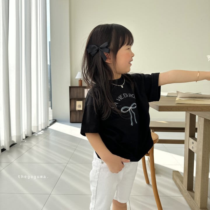 Thegoguma - Korean Children Fashion - #minifashionista - Rose Ribbon Tee - 7