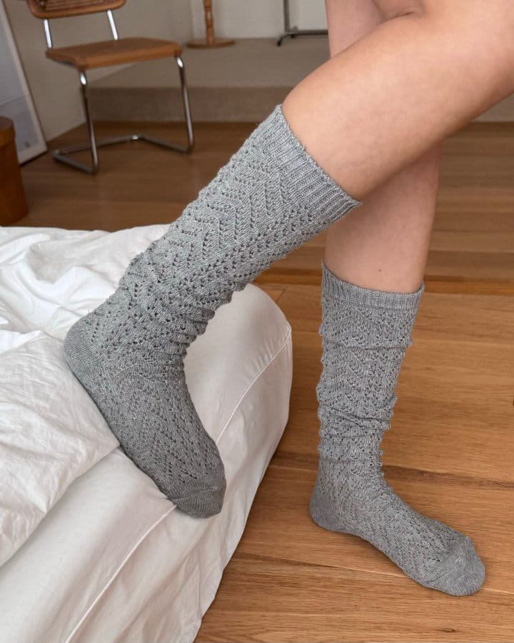There's - Korean Women Fashion - #momslook - Punching Knee Socks - 8