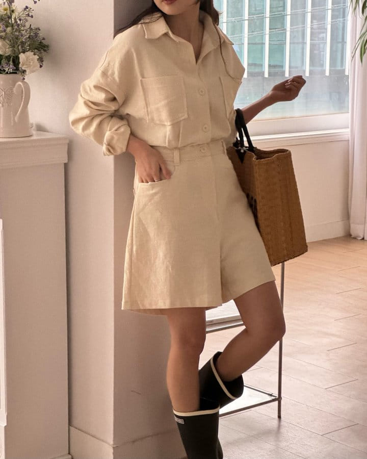 There's - Korean Women Fashion - #momslook - Gabardine Jump Suit - 2