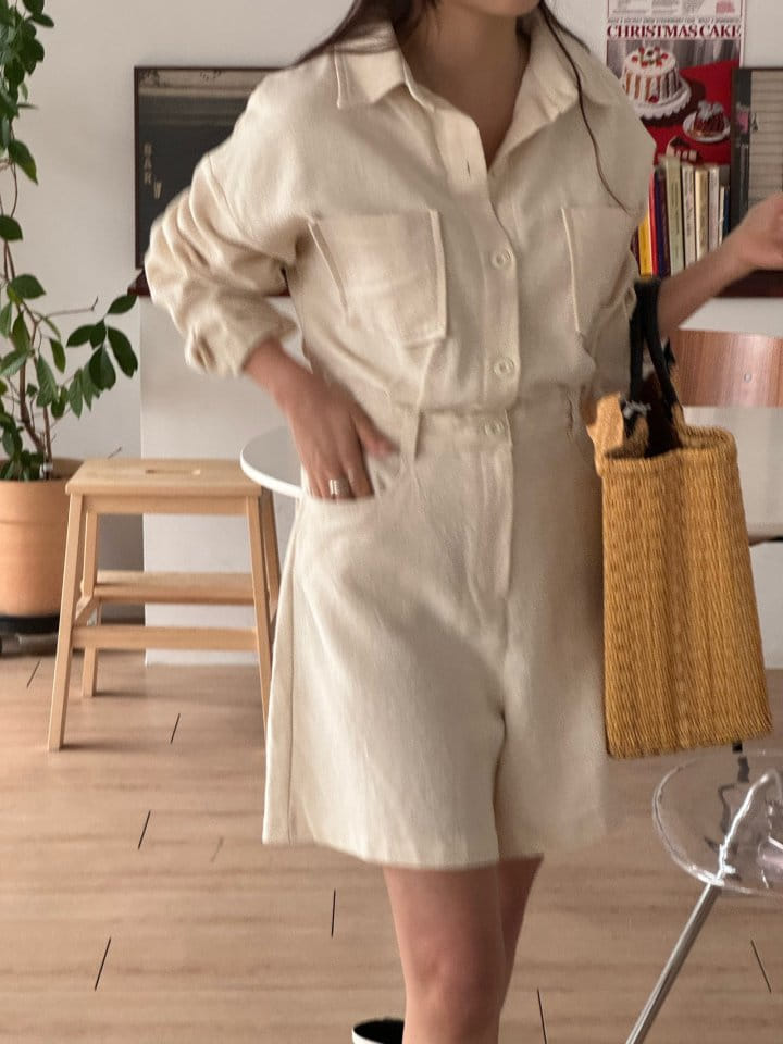 There's - Korean Women Fashion - #momslook - Gabardine Jump Suit - 6