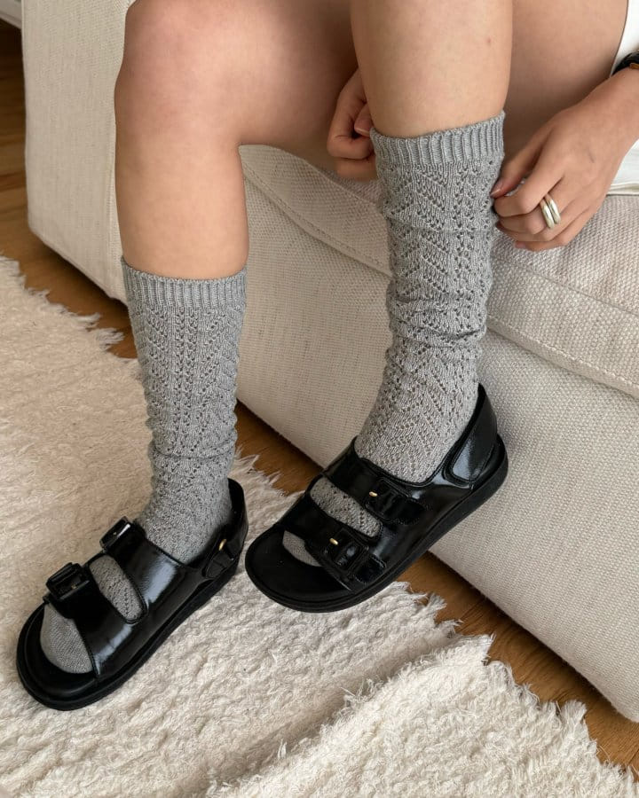 There's - Korean Women Fashion - #restrostyle - Punching Knee Socks