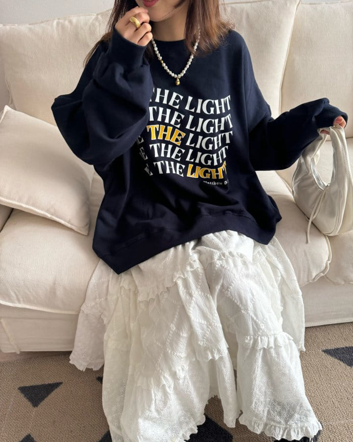 There's - Korean Women Fashion - #shopsmall - Light Sweatshirt