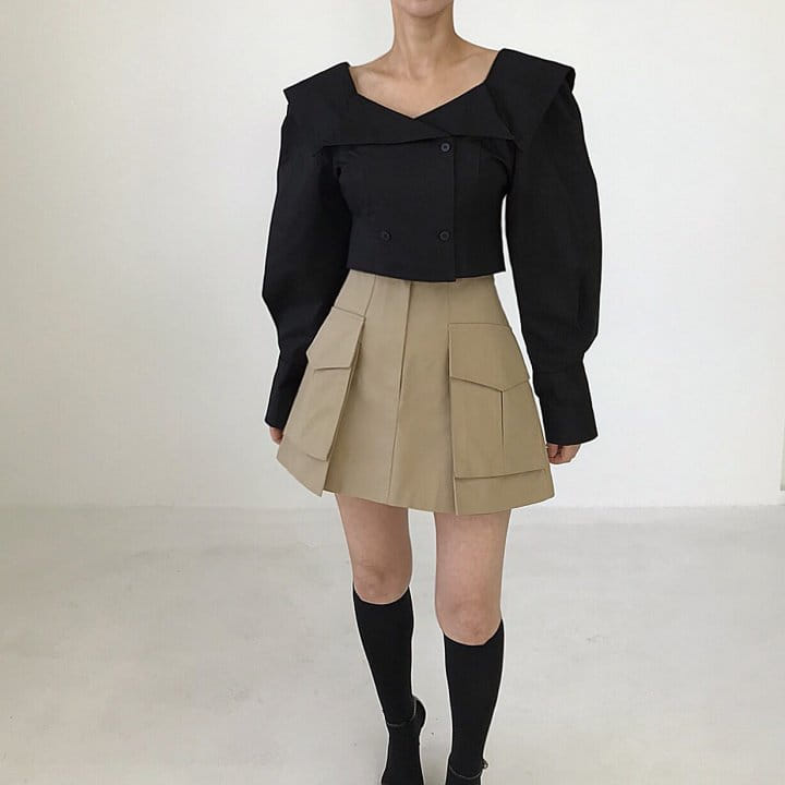 Twomoon - Korean Women Fashion - #womensfashion - Collar Square Top - 4