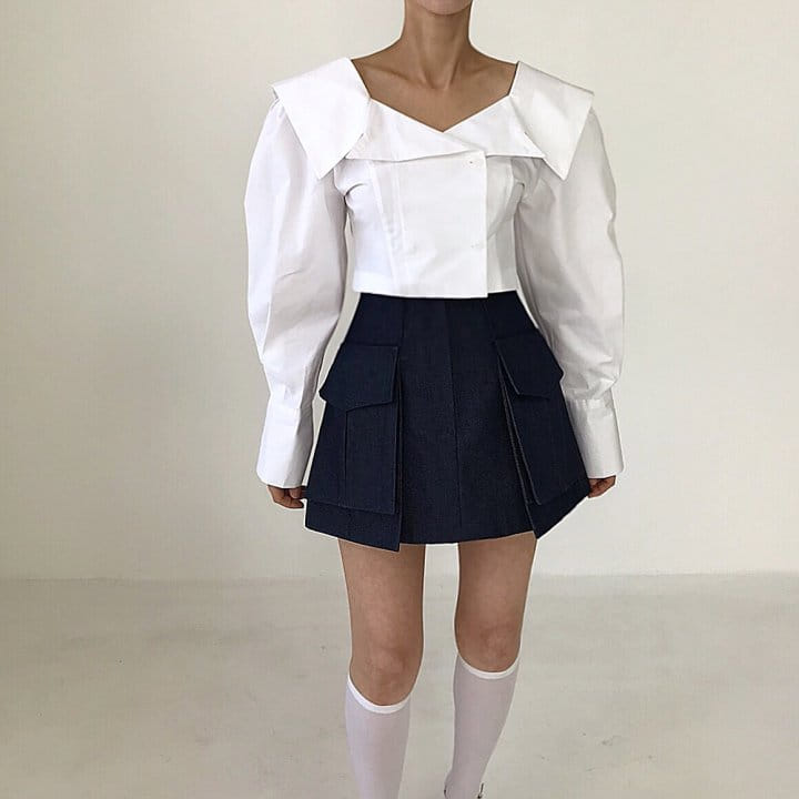 Twomoon - Korean Women Fashion - #momslook - Collar Square Top - 6