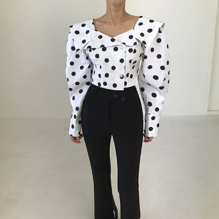 Twomoon - Korean Women Fashion - #momslook - Collar Square Top - 8