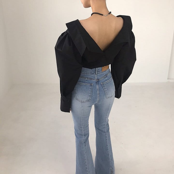 Twomoon - Korean Women Fashion - #vintageinspired - Ribbon Pearl Strap Shirt - 7