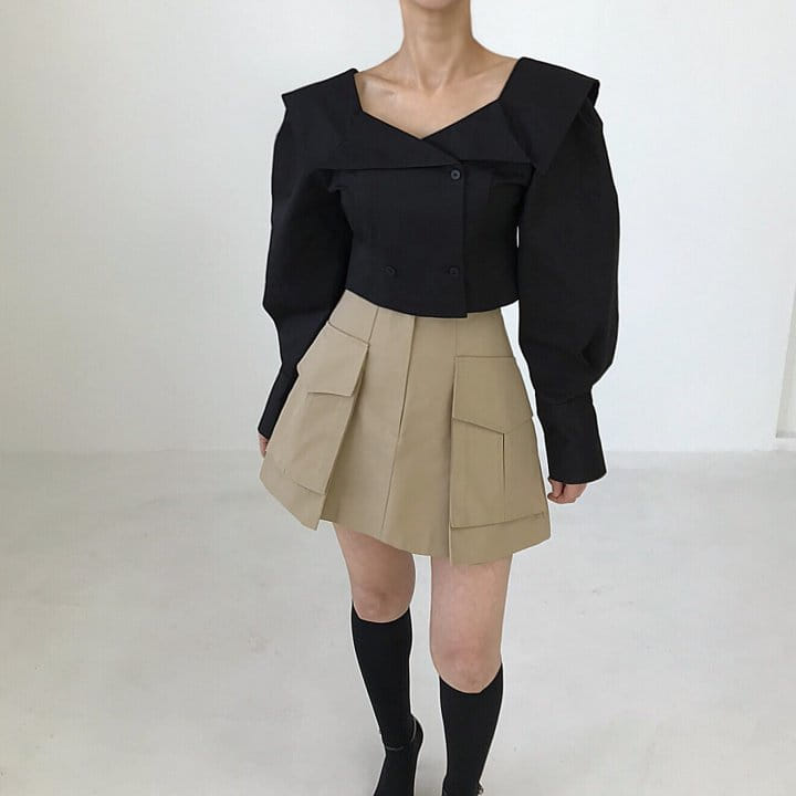 Twomoon - Korean Women Fashion - #womensfashion - Collar Square Top