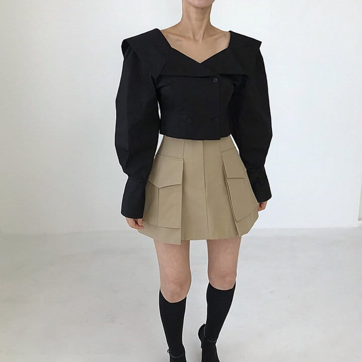 Twomoon - Korean Women Fashion - #womensfashion - Collar Square Top - 5