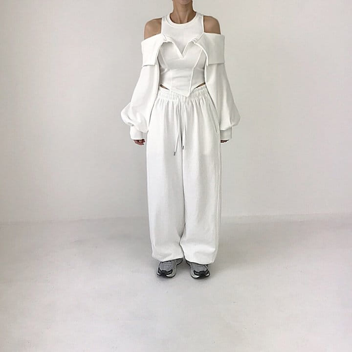 Twomoon - Korean Women Fashion - #womensfashion - Loose Line Pants - 8