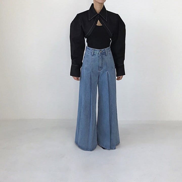 Twomoon - Korean Women Fashion - #womensfashion - Pintuck Denim  - 5