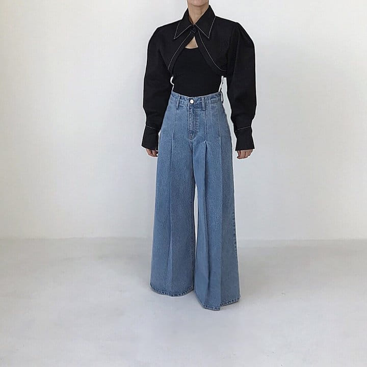 Twomoon - Korean Women Fashion - #womensfashion - Pintuck Denim  - 7