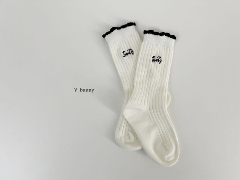V Bunny - Korean Children Fashion - #Kfashion4kids - Terry Ribbon Socks Set - 6