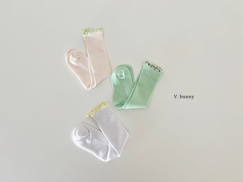 V Bunny - Korean Children Fashion - #Kfashion4kids - Frill Long Socks Set - 2