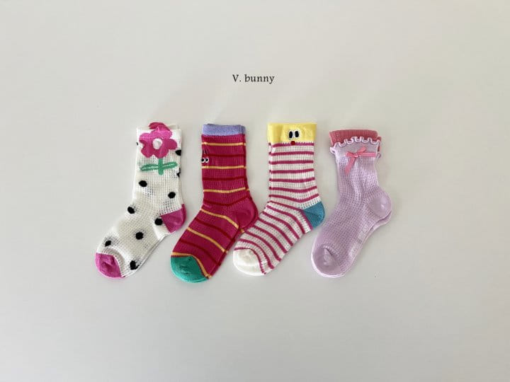 V Bunny - Korean Children Fashion - #Kfashion4kids - Round Eyes Socks Set
