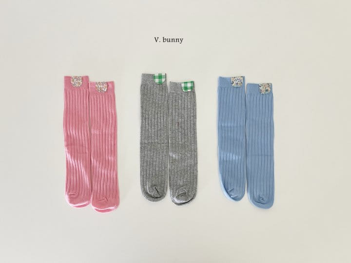 V Bunny - Korean Children Fashion - #Kfashion4kids - Patch Socsk Set - 2