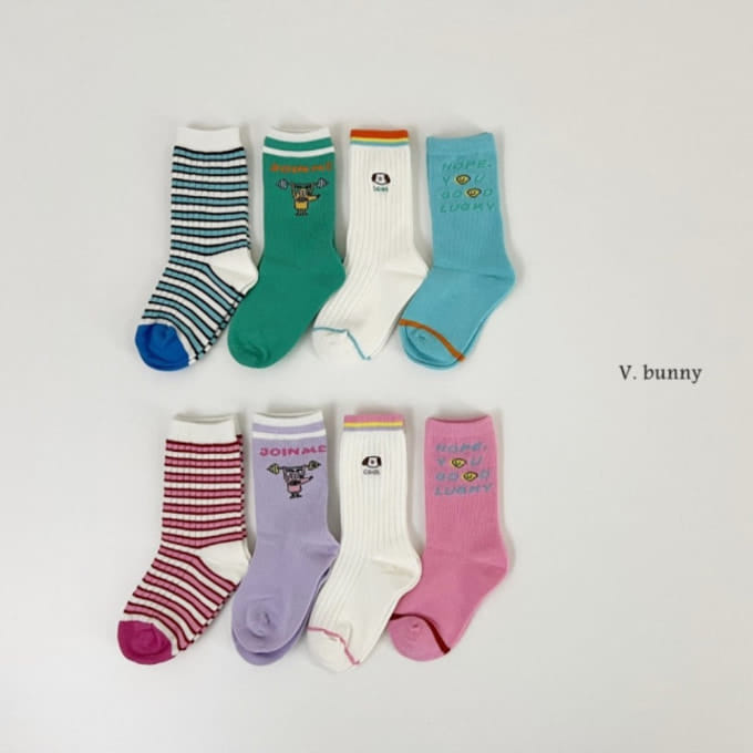 V Bunny - Korean Children Fashion - #childofig - Join Socks Set