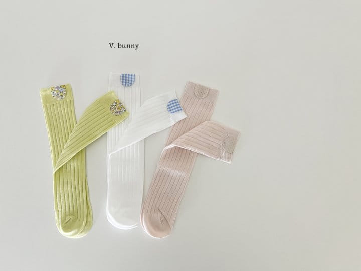 V Bunny - Korean Children Fashion - #childofig - Patch Socsk Set - 7