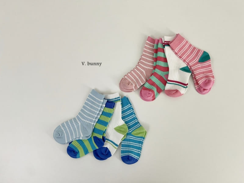 V Bunny - Korean Children Fashion - #designkidswear - ST Socks Set - 2