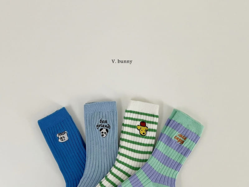 V Bunny - Korean Children Fashion - #discoveringself - Puppy Socks Set - 3