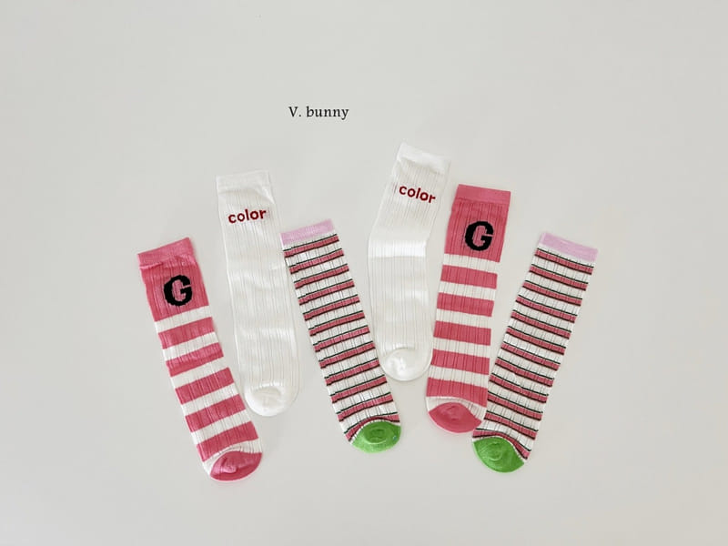 V Bunny - Korean Children Fashion - #discoveringself - Color Socsk Set - 9