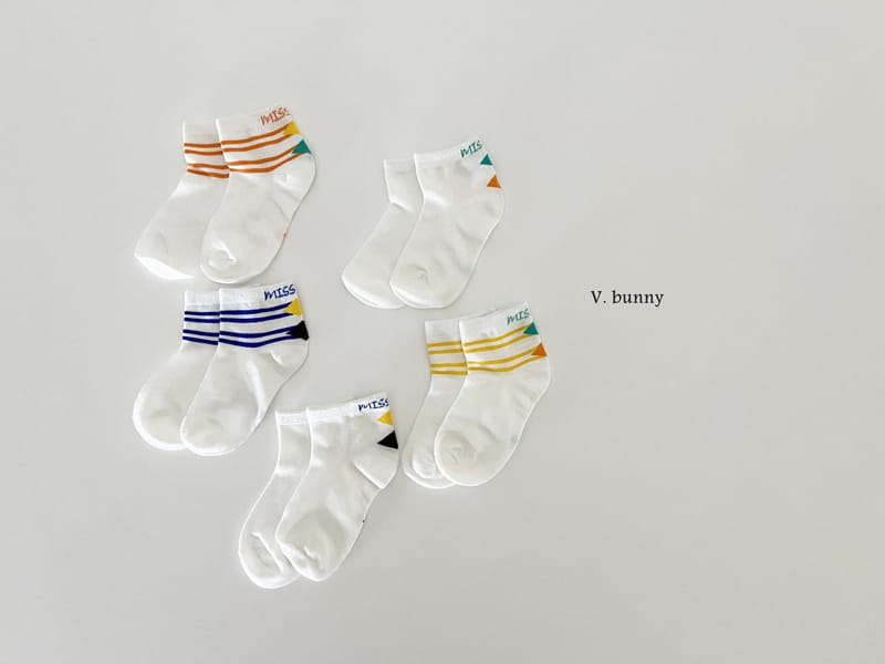 V Bunny - Korean Children Fashion - #discoveringself - Midan Socks Set - 9