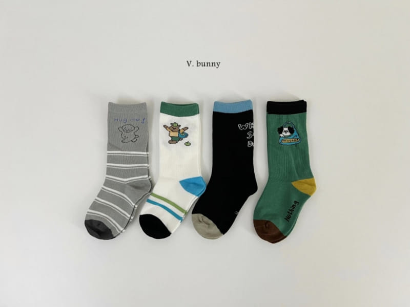 V Bunny - Korean Children Fashion - #fashionkids - Hug Me Socks Set - 2
