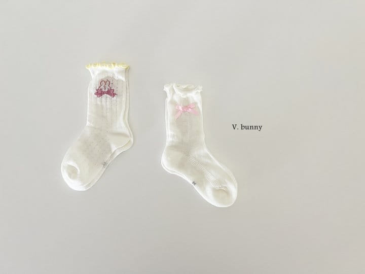 V Bunny - Korean Children Fashion - #fashionkids - Cherry Socks Set - 8