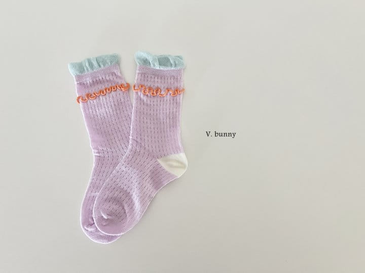 V Bunny - Korean Children Fashion - #fashionkids - Two Ribbon Socks Set - 5
