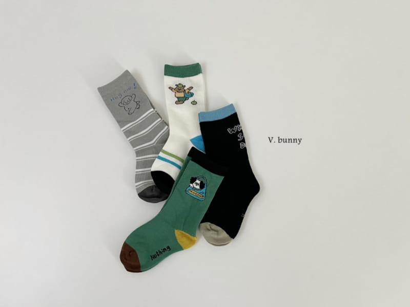 V Bunny - Korean Children Fashion - #kidsshorts - Hug Me Socks Set - 3